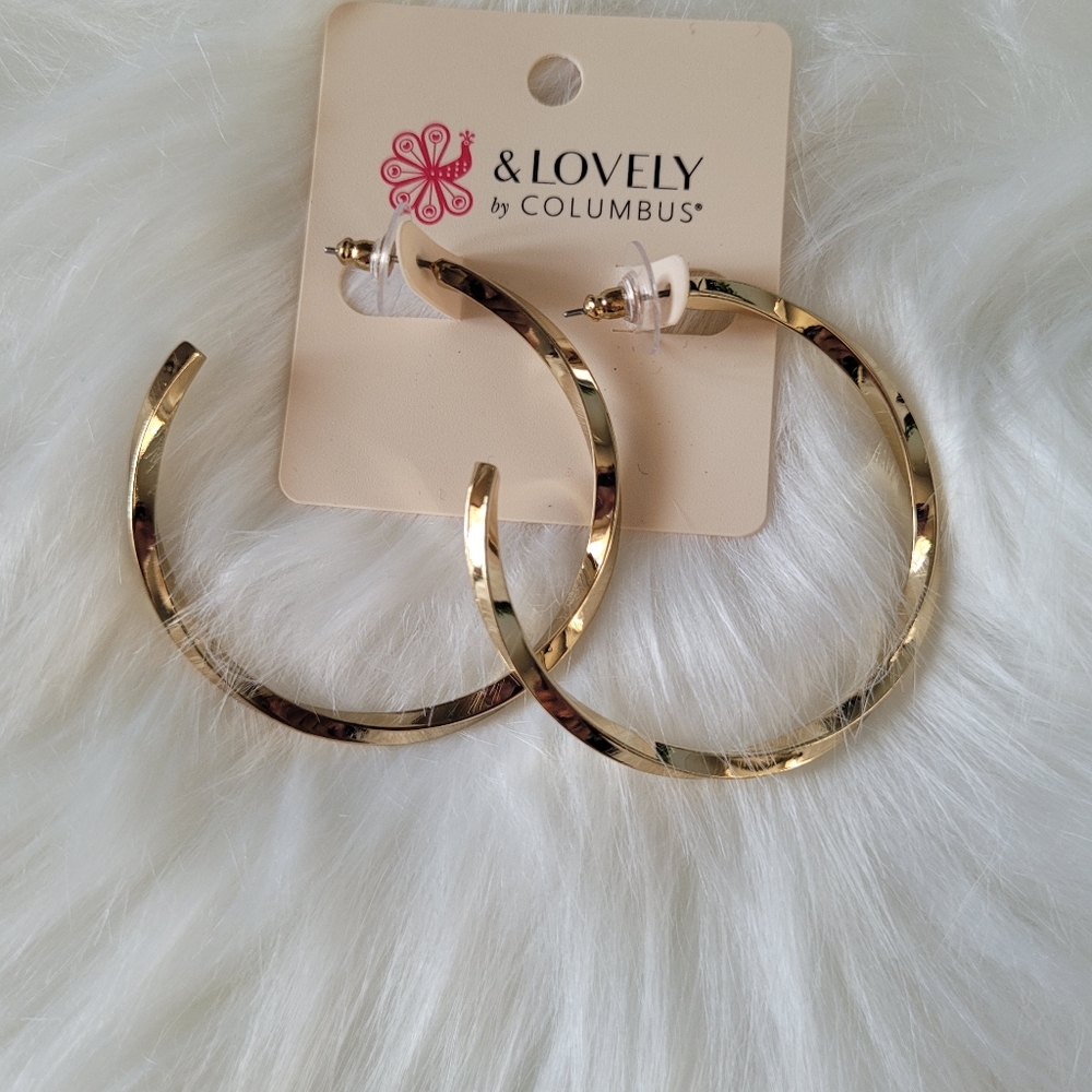 C hoop earrings